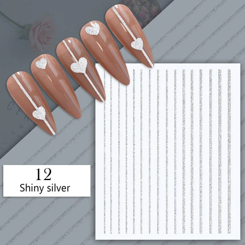 Reflective Glitter 3D Nail Sticker #16 - Image 18