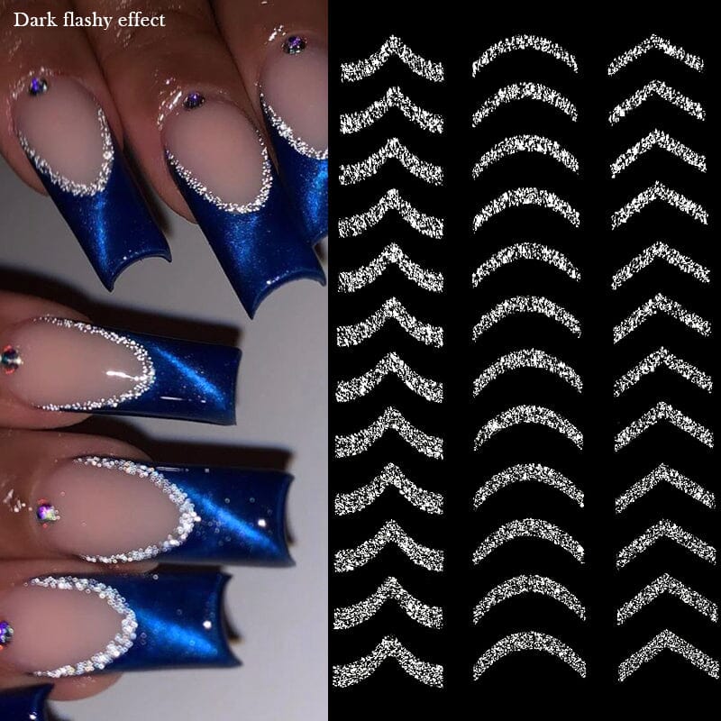 Reflective Glitter 3D Nail Sticker #16 - Image 2