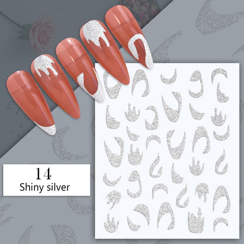 Reflective Glitter 3D Nail Sticker #16 - Image 20