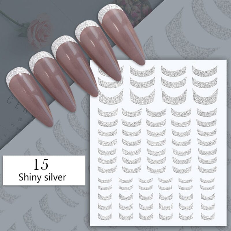 Reflective Glitter 3D Nail Sticker #16 - Image 21
