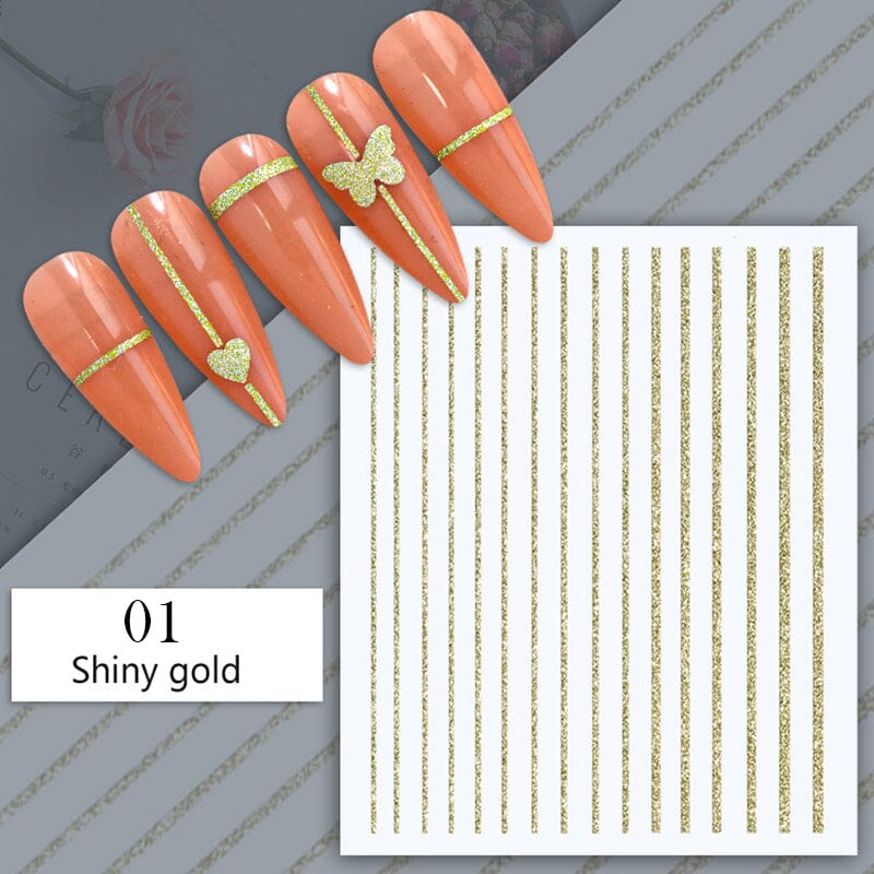 Reflective Glitter 3D Nail Sticker #16 - Image 7