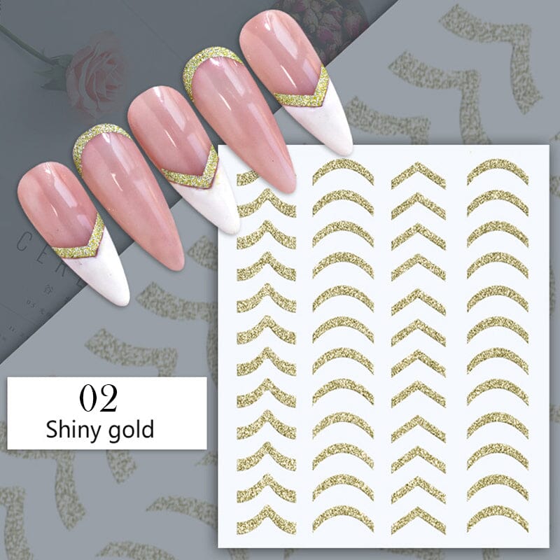 Reflective Glitter 3D Nail Sticker #16 - Image 8