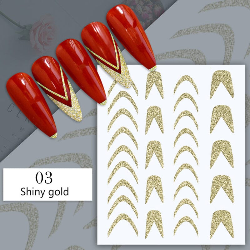 Reflective Glitter 3D Nail Sticker #16 - Image 9