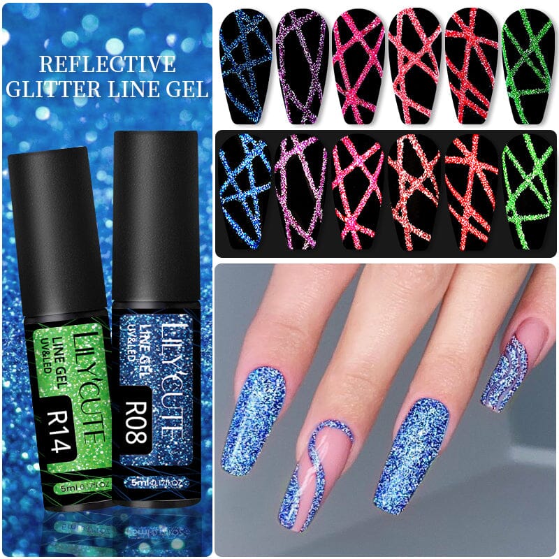 Reflective Glitter Line Gel 5ml - Image 8