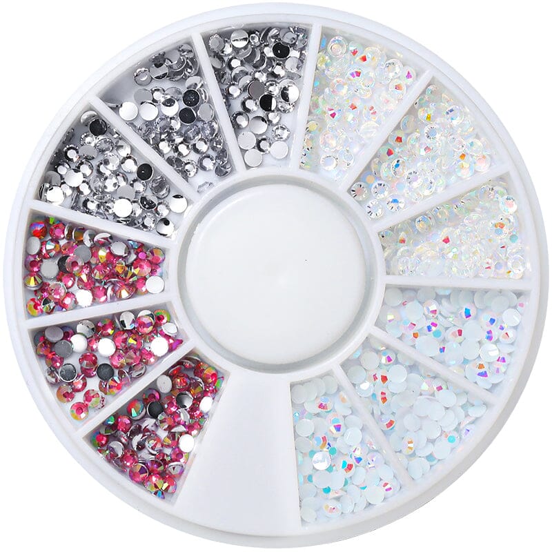 Resin Rhinestones Nail Wheel Decoration - Image 12