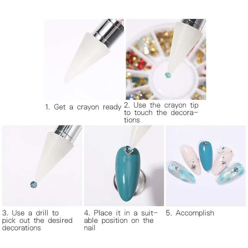Rhinestones Picker Wax Pen #3 White - Image 2