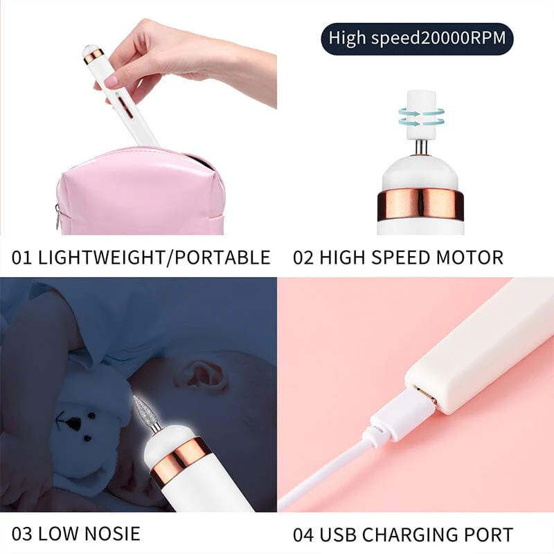 Rosegold Electric Nail Drill Machine With Light - Image 4