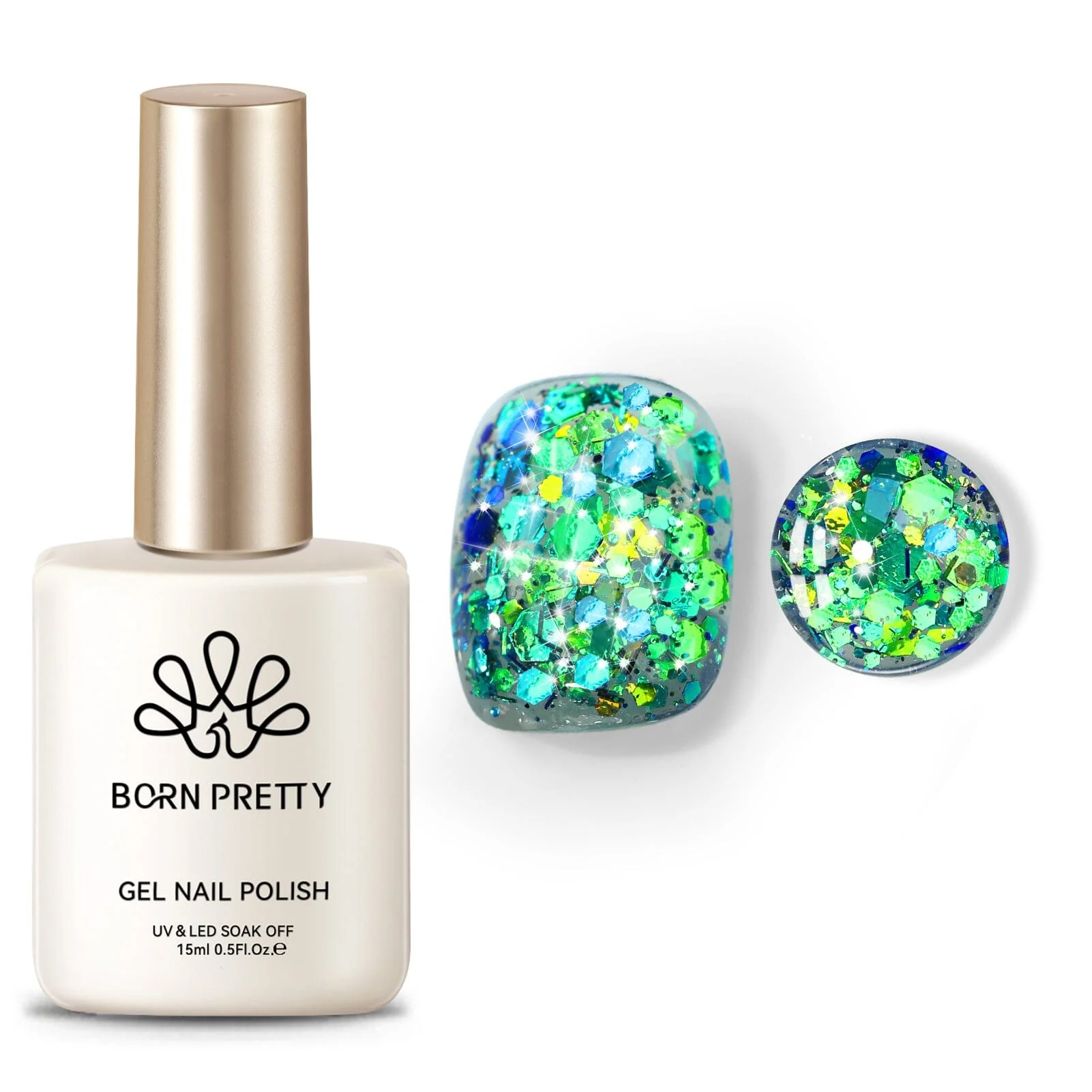 Sequins Glitter Gel SG11 Peacock 15ml