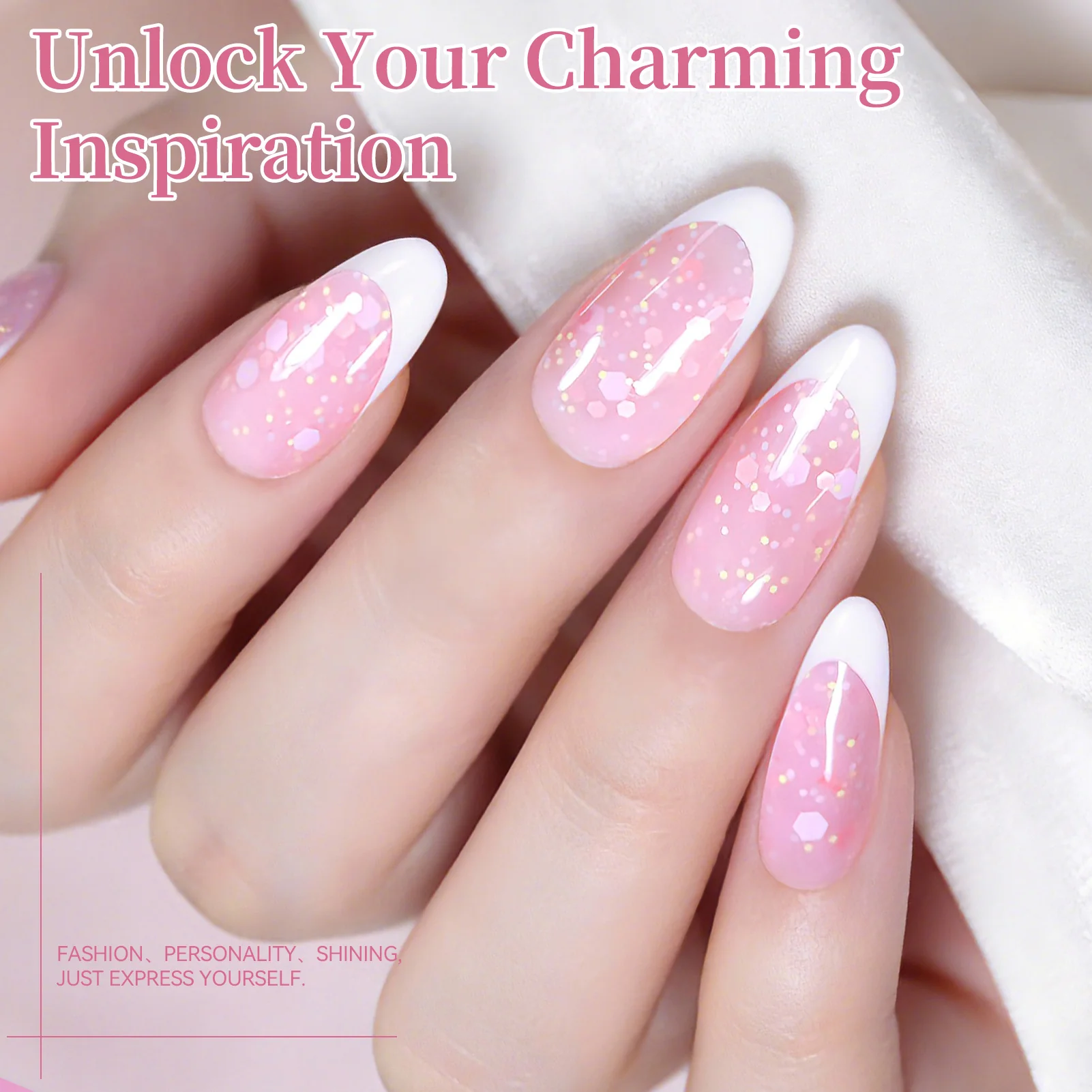 Sequins Jelly Gel TS33 Pink Fantasy 15ml - Image 2