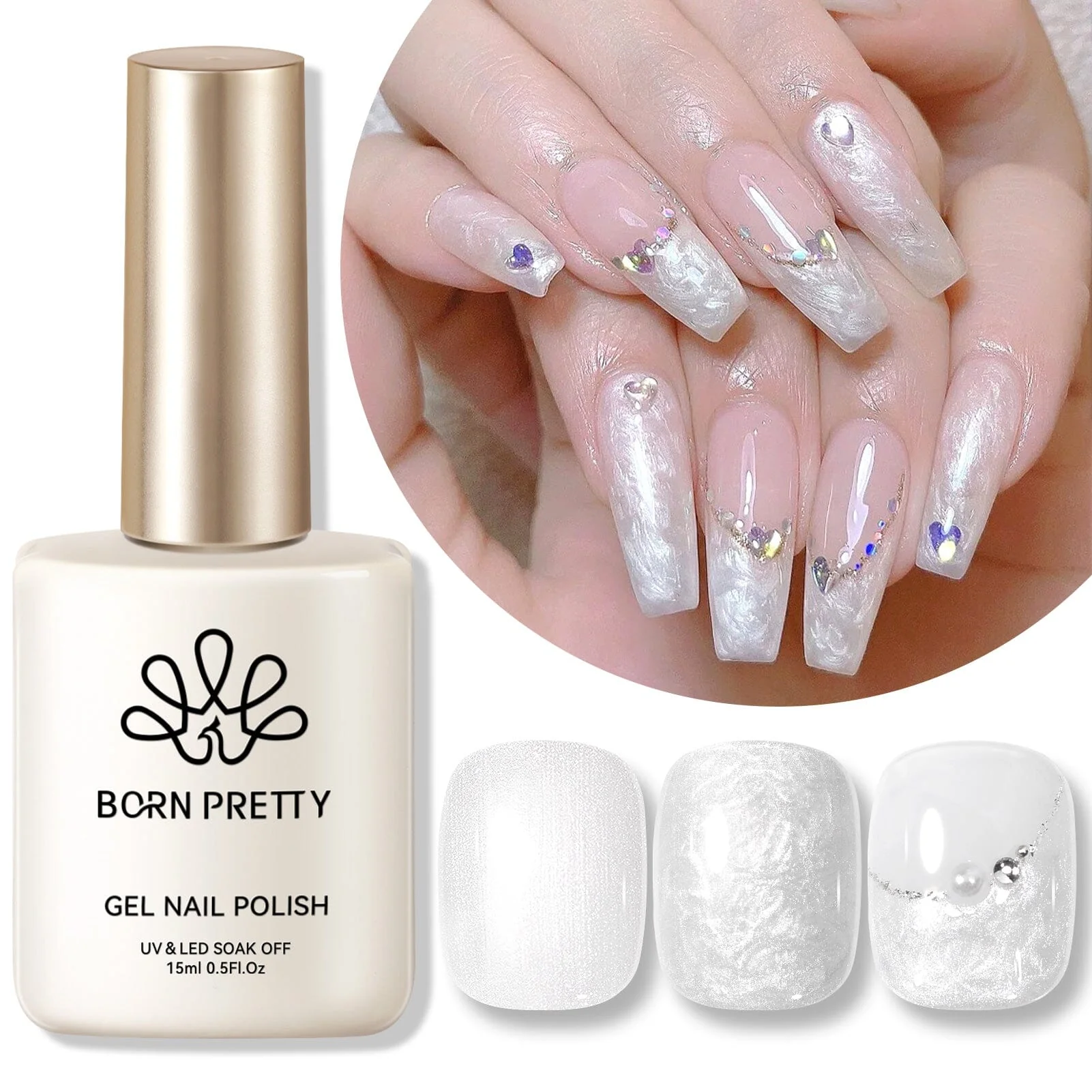 Shell Thread Swirl Gel LW31 Pearl White 15ml