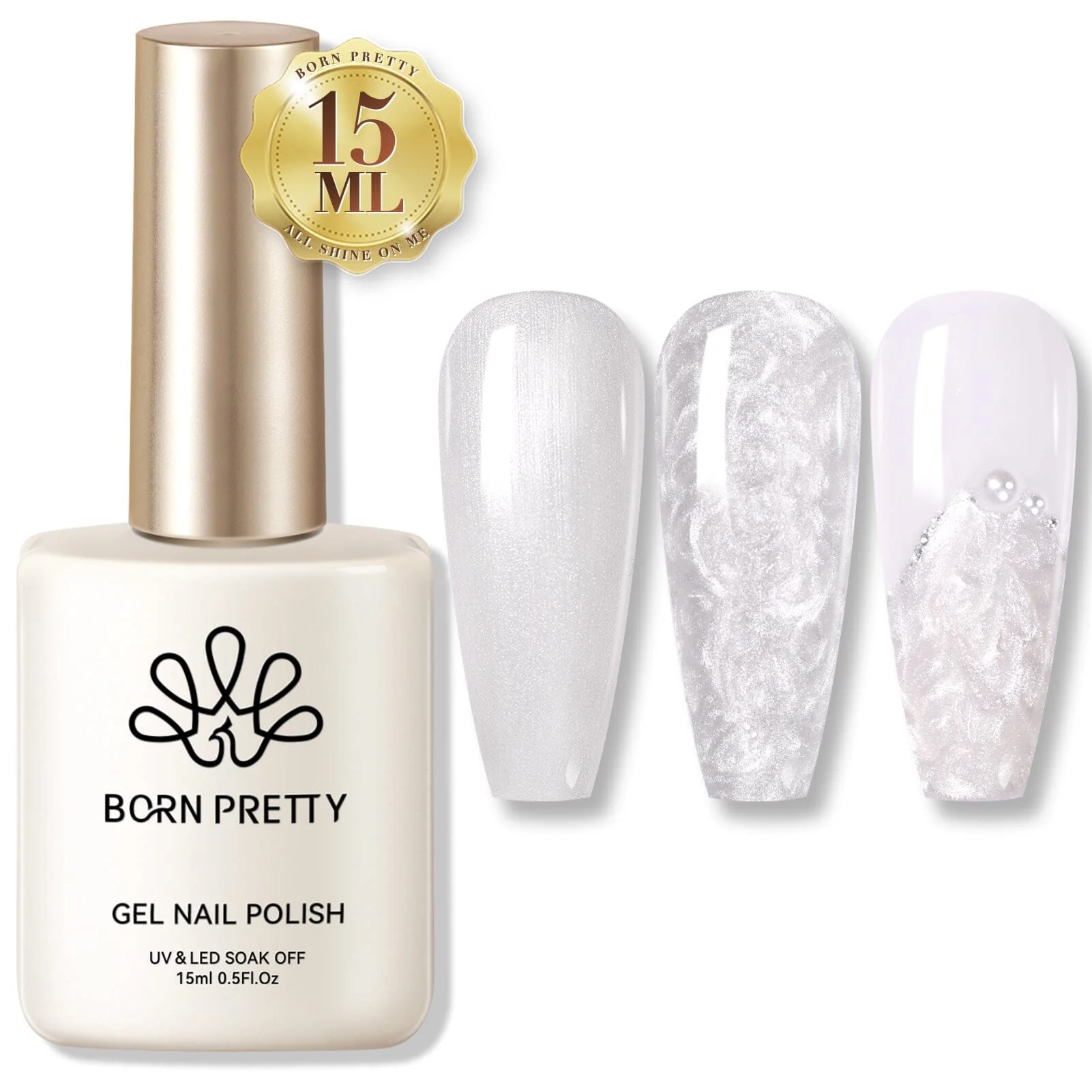 Shell Thread Swirl Gel LW31 Pearl White 15ml - Image 10