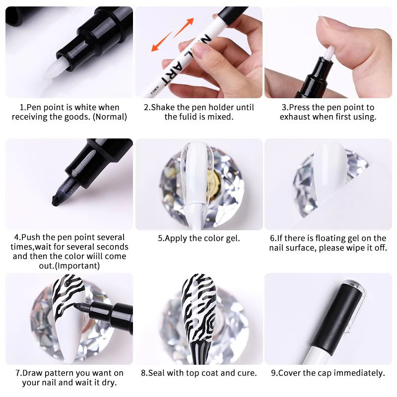 Nail Graffiti Pen Dotting Liner Brush - Image 7