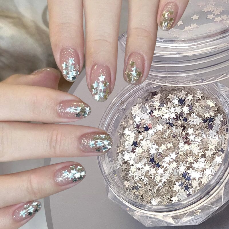 Silver Star Glitter Sequins #02 - Image 3