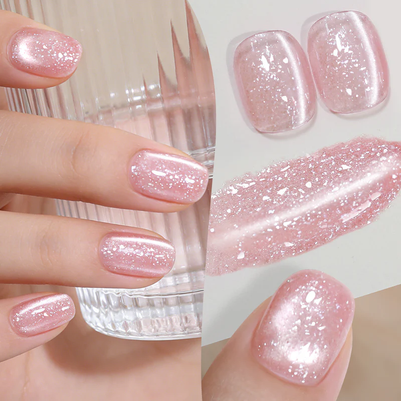 Snow Velvet Cat Magnetic Gel MY549 Bling Pink 10ml - Image 3