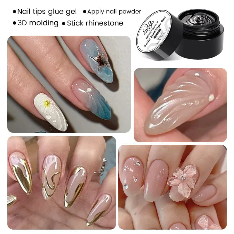 Solid Nail Tips Gel Clear 5ml - Image 2