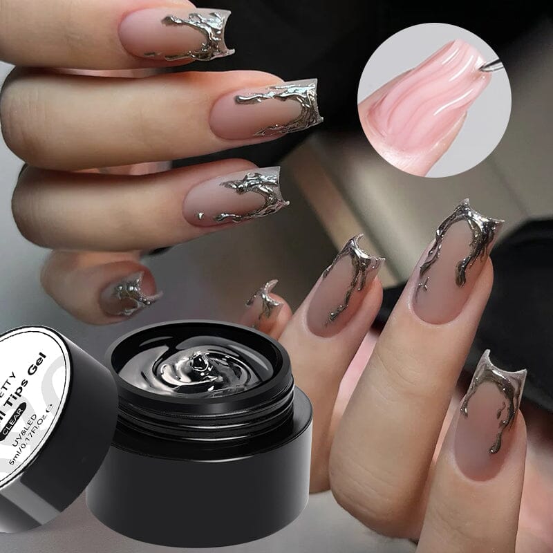 Solid Nail Tips Gel Clear 5ml - Image 6