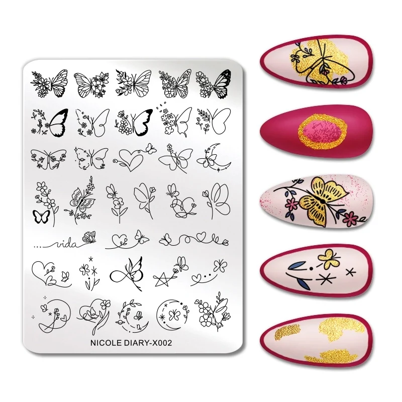 Stamping Plate NICOLE DIARY-X002