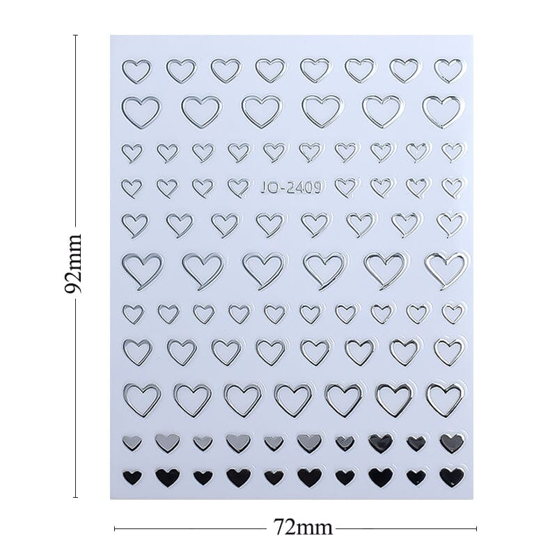 Star 3D Nail Sticker JO-2406 Silver - Image 11