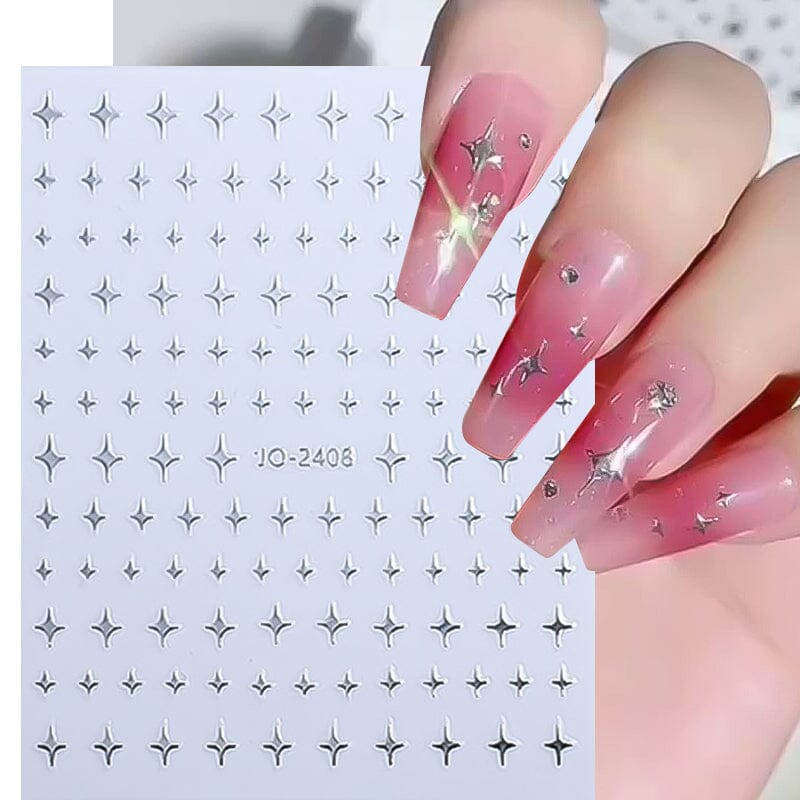 Star 3D Nail Sticker JO-2406 Silver - Image 12