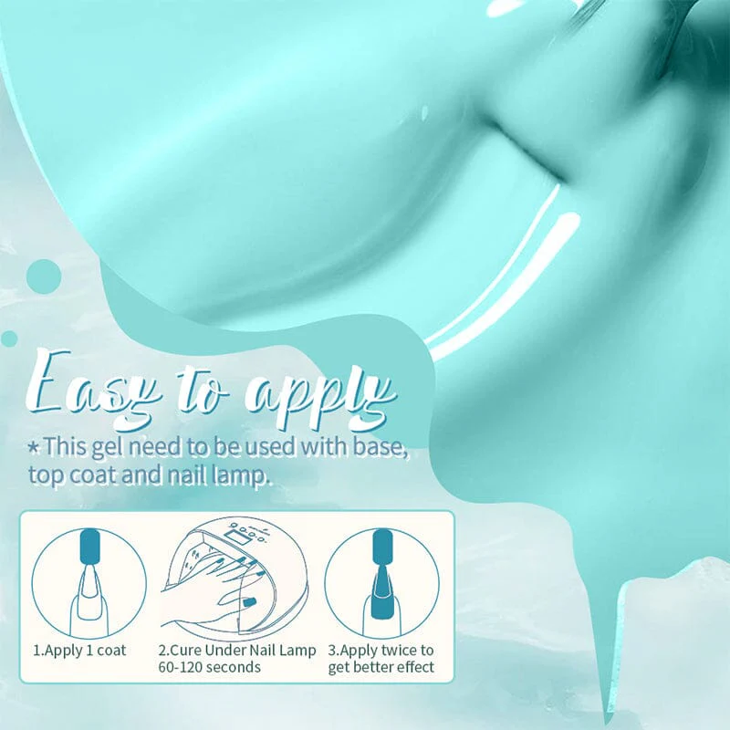 Green Blue Jelly Nude Gel 10ml - Image 6