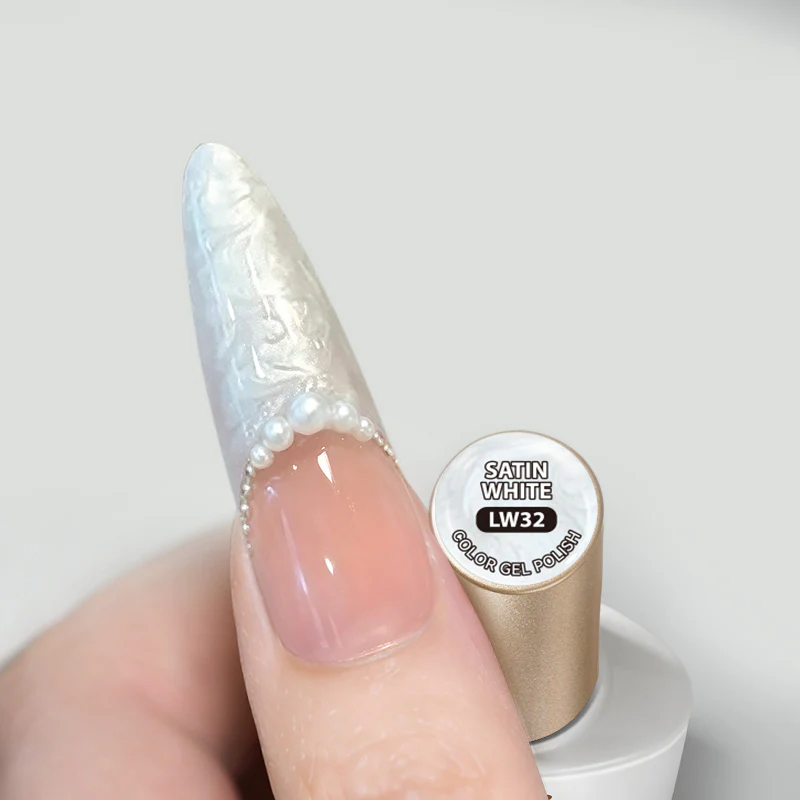 Thread Nail Gel LW32 Satin White 10ml - Image 6