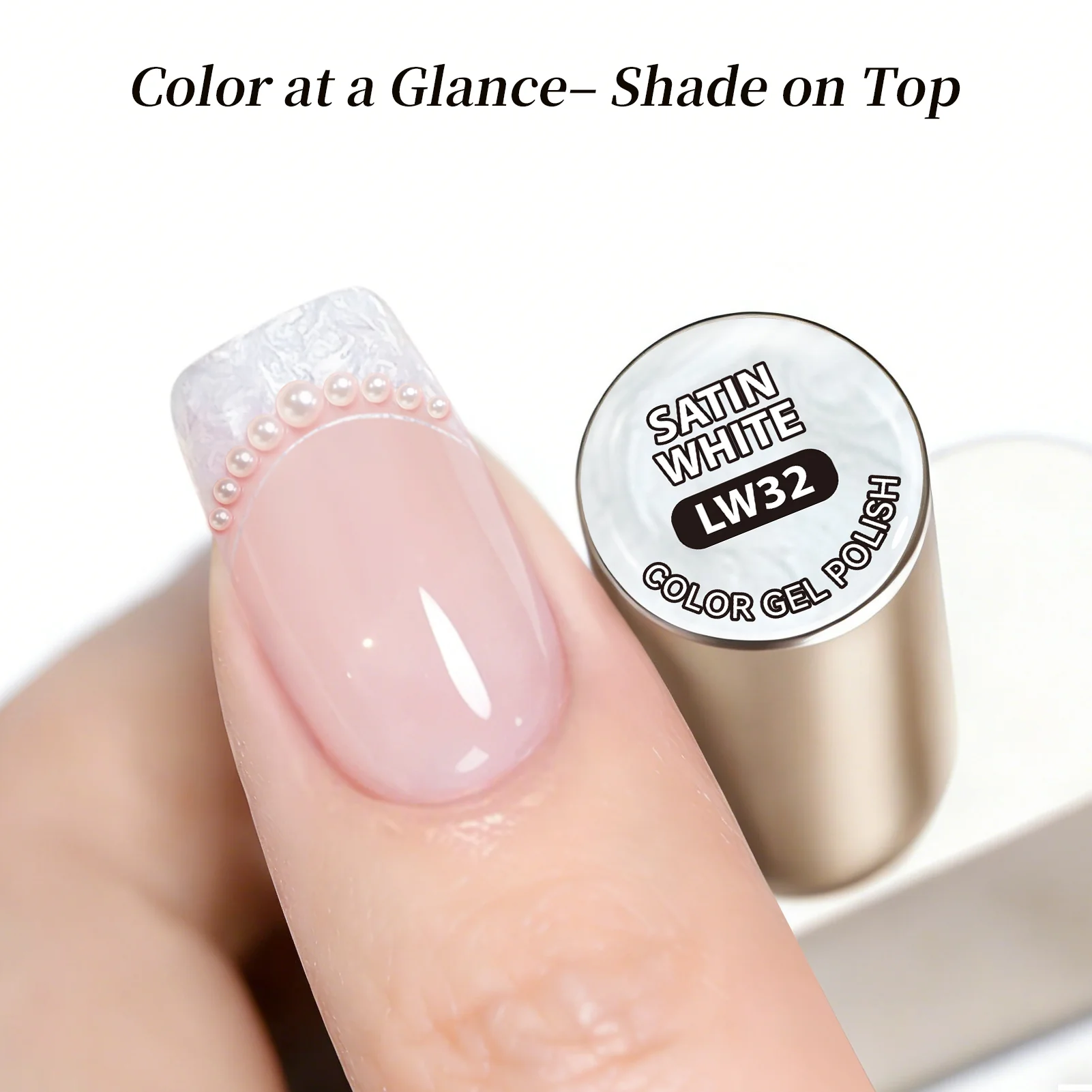 Thread Nail Gel LW32 Satin White 15ml - Image 5