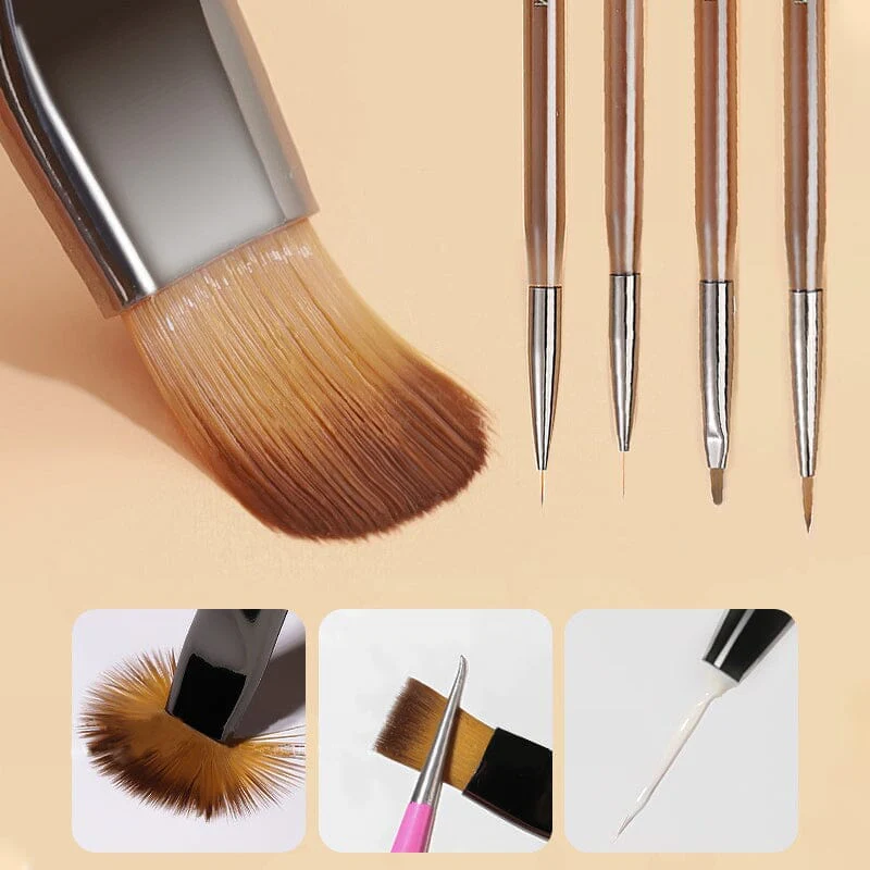 Transparent Coffee Handle UV & Liner Brush - Image 6