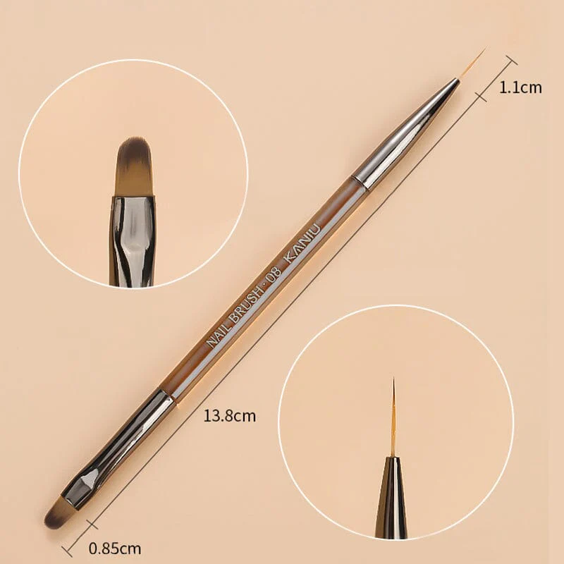 Transparent Coffee Handle UV & Liner Brush - Image 7