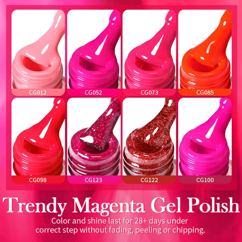 Trendy Magenta Gel Polish 10ml - Image 8