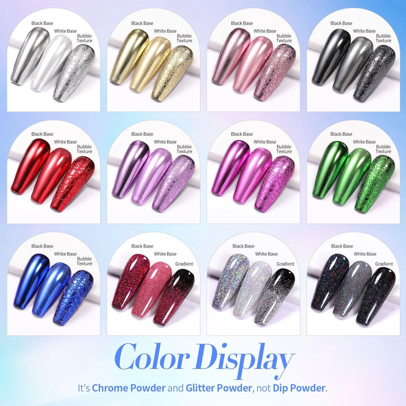 [US ONLY] 12 Colors Nail Chrome Powder Kit - Image 10
