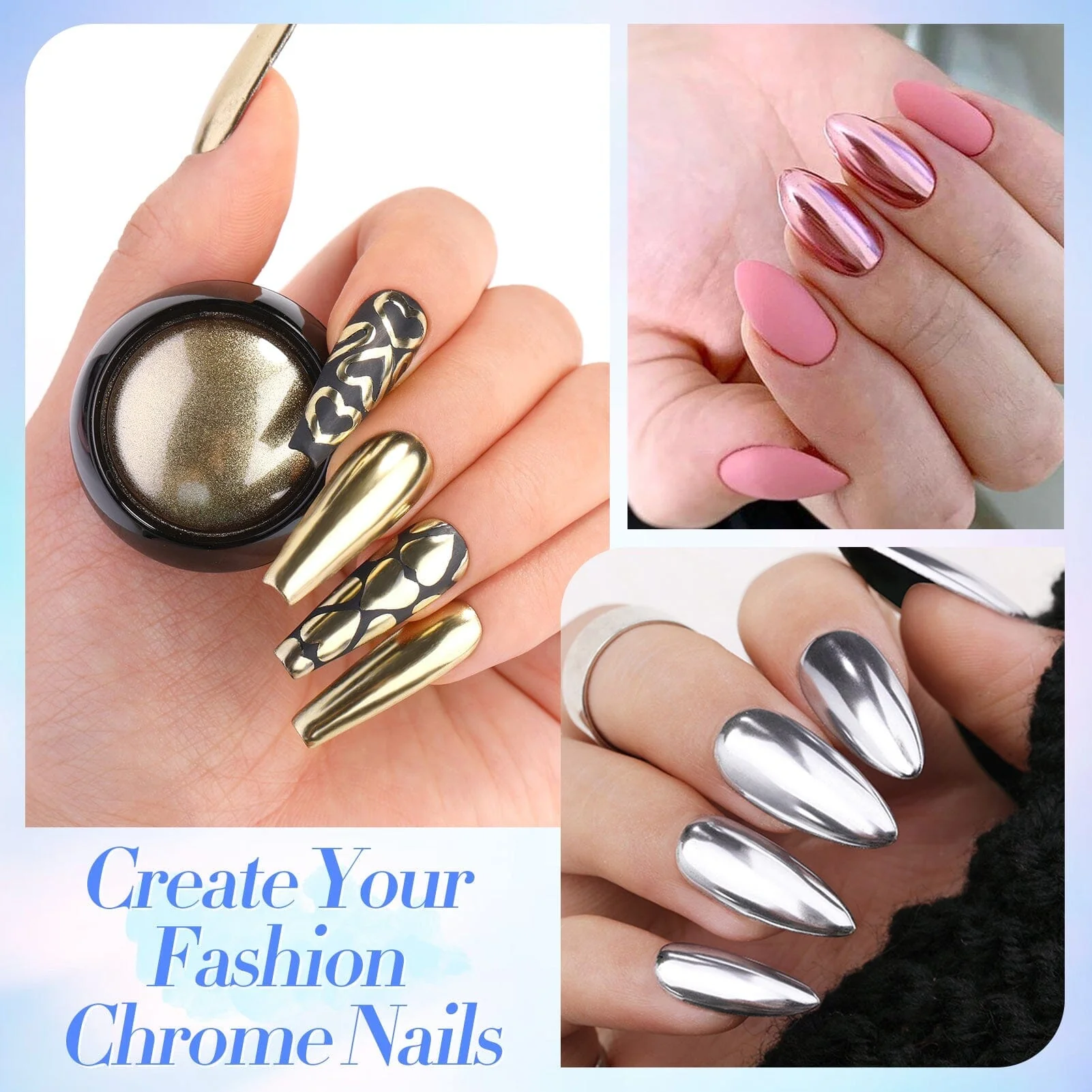[US ONLY] 12 Colors Nail Chrome Powder Kit - Image 7