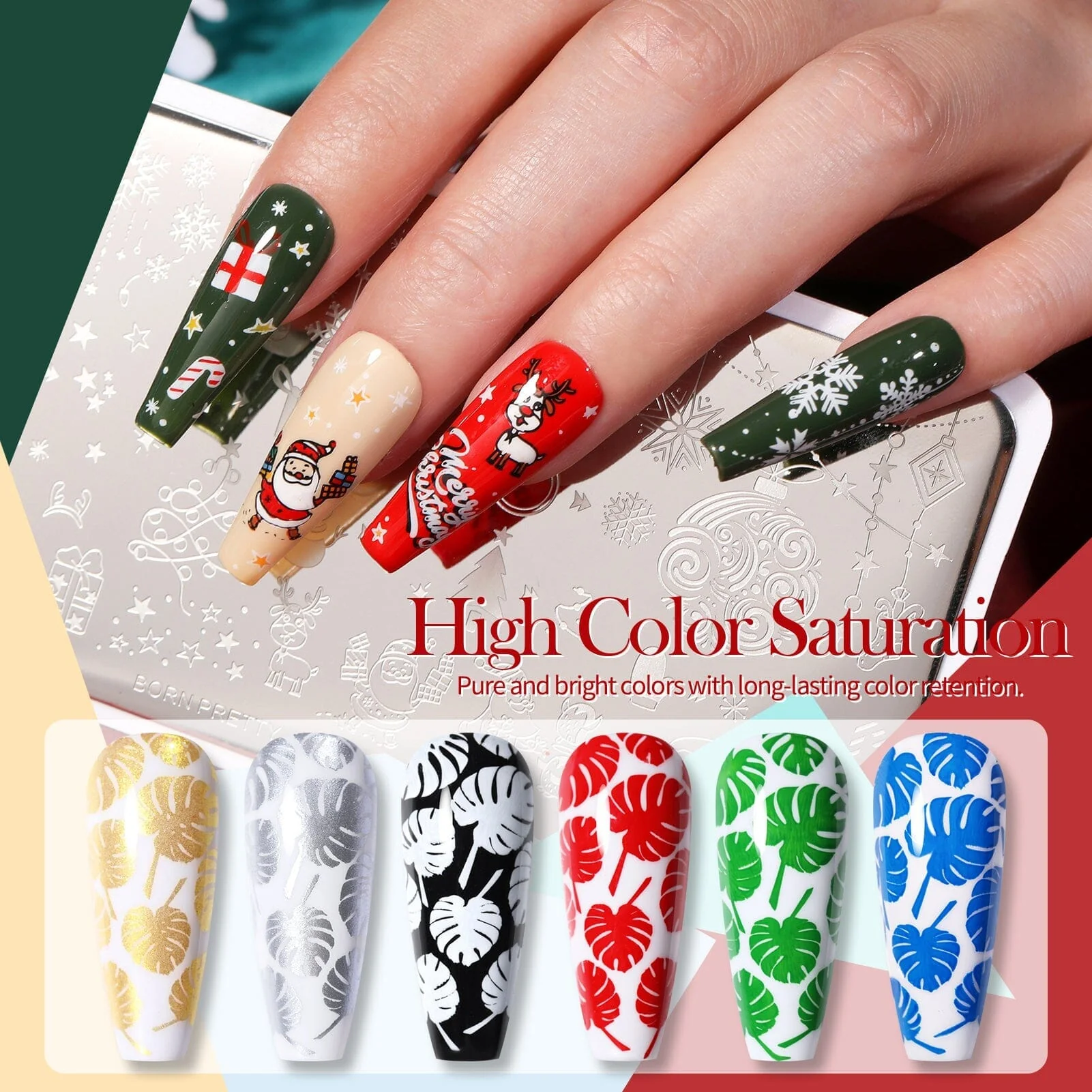 [US ONLY] 12 Colors Nail Stamping Polish Set Basic 10ml - Image 2