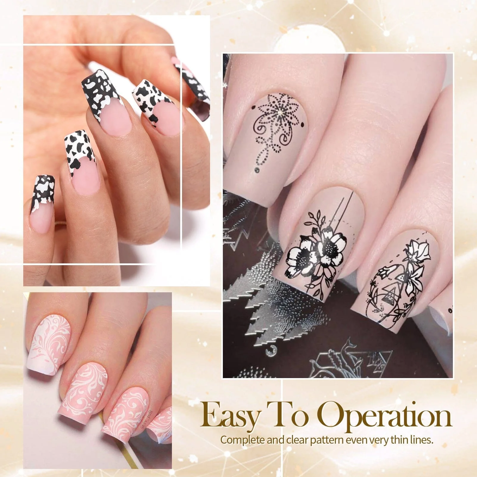 [US ONLY] 2 Bottles Black White Nail Stamping Polish 10ml - Image 2