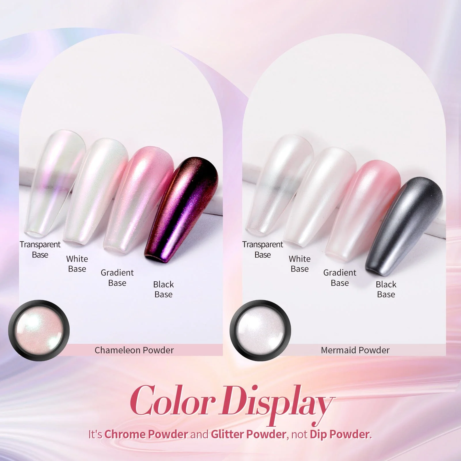 [US ONLY] 2 Boxes White Pink Pearl Nail Powder Set - Image 5