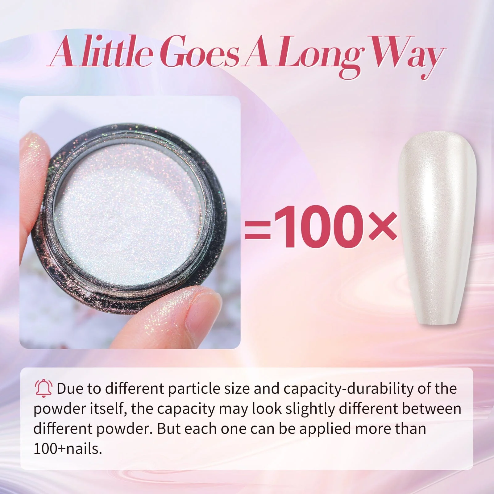[US ONLY] 2 Boxes White Pink Pearl Nail Powder Set - Image 9