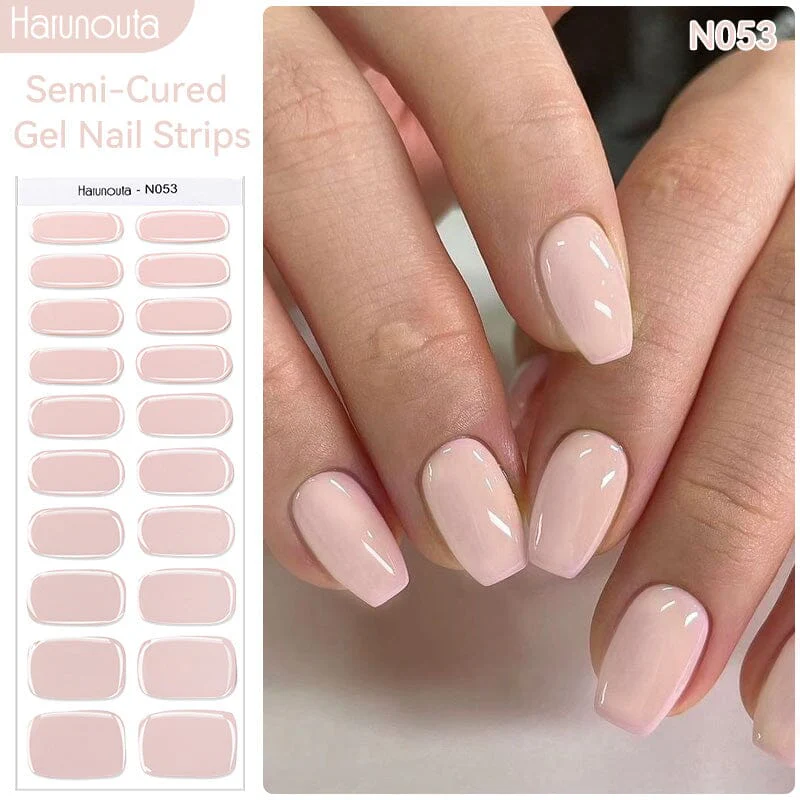 [US ONLY] 20 Tips Nude Semi-Cured Gel Nail Strips N053 - Image 2