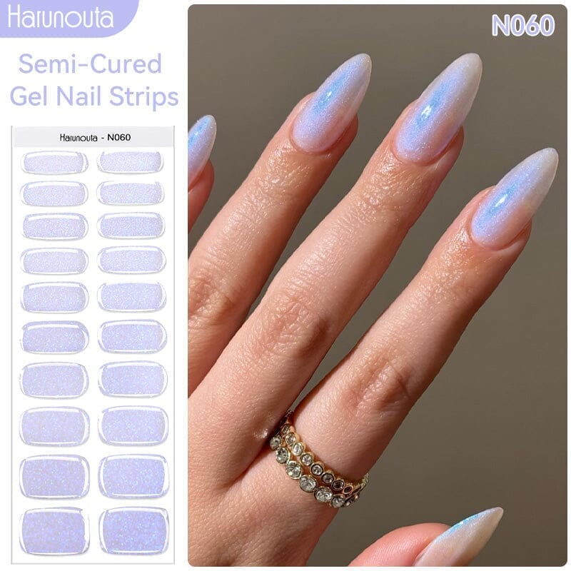 [US ONLY] 20 Tips Violet Shimmer Semi-Cured Gel Nail Strips N060 - Image 2