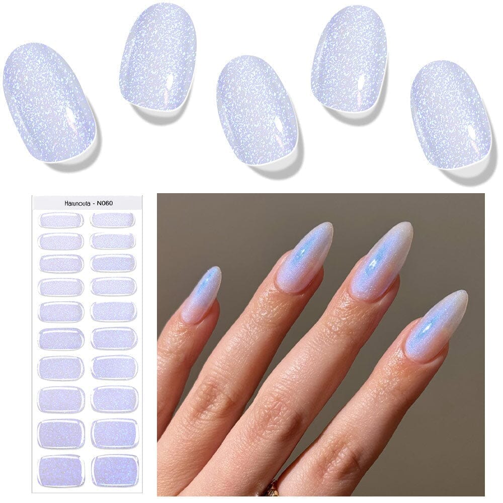 [US ONLY] 20 Tips Violet Shimmer Semi-Cured Gel Nail Strips N060 - Image 3