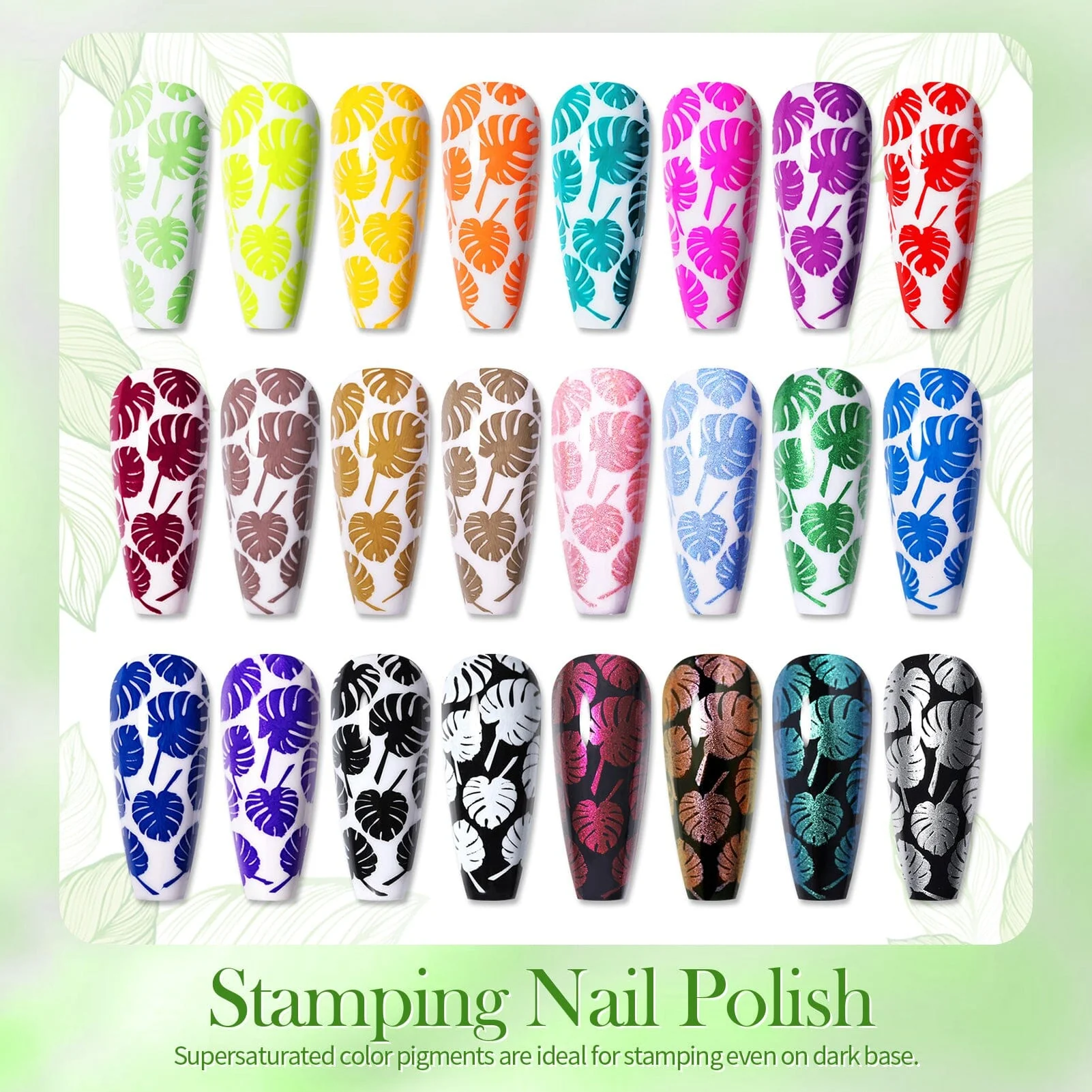 24 Colors Spring Summer Nail Stamping Polish Set #02 10ml - Image 5