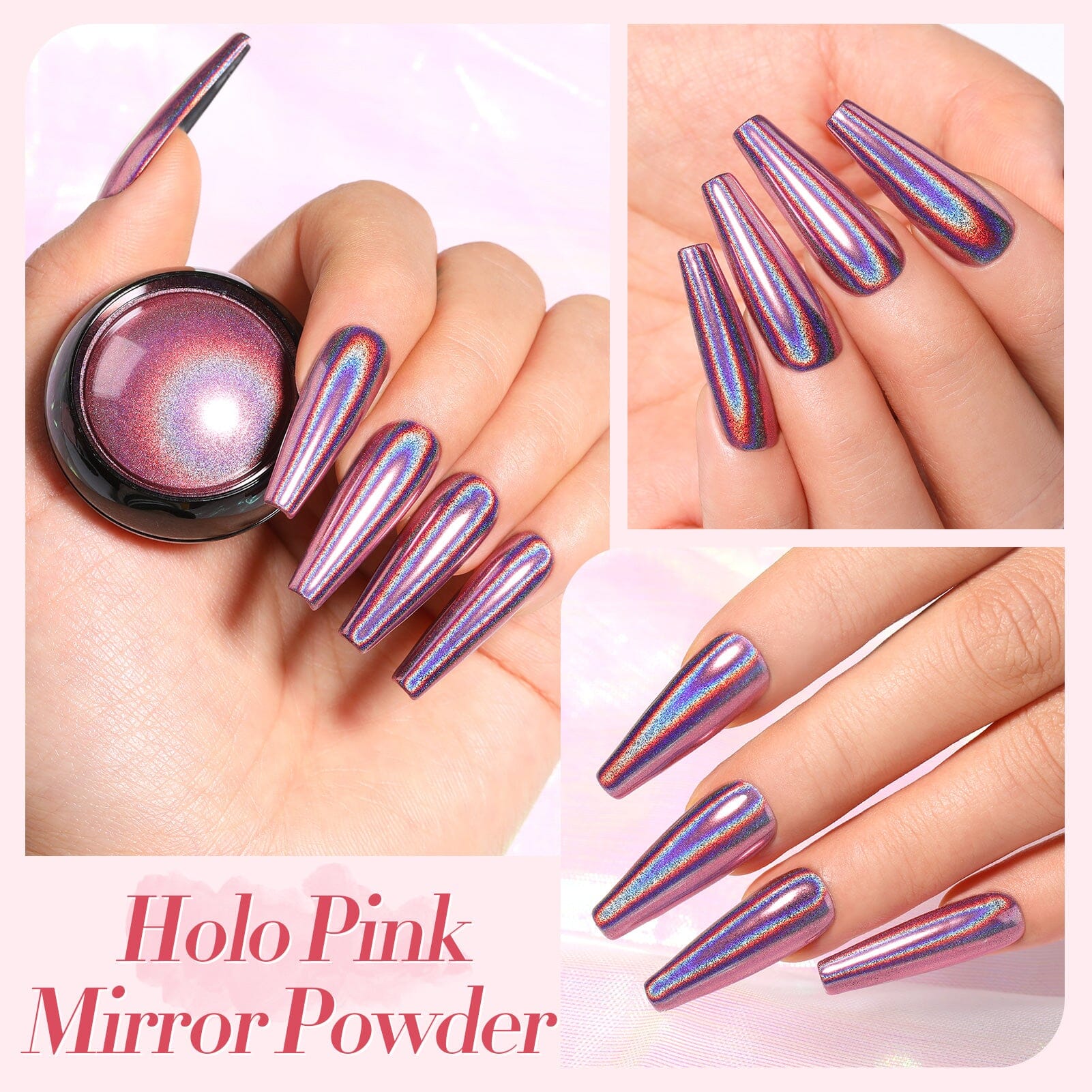 [US ONLY] 4 Boxes Metallic Chrome Nail Powder - Image 6