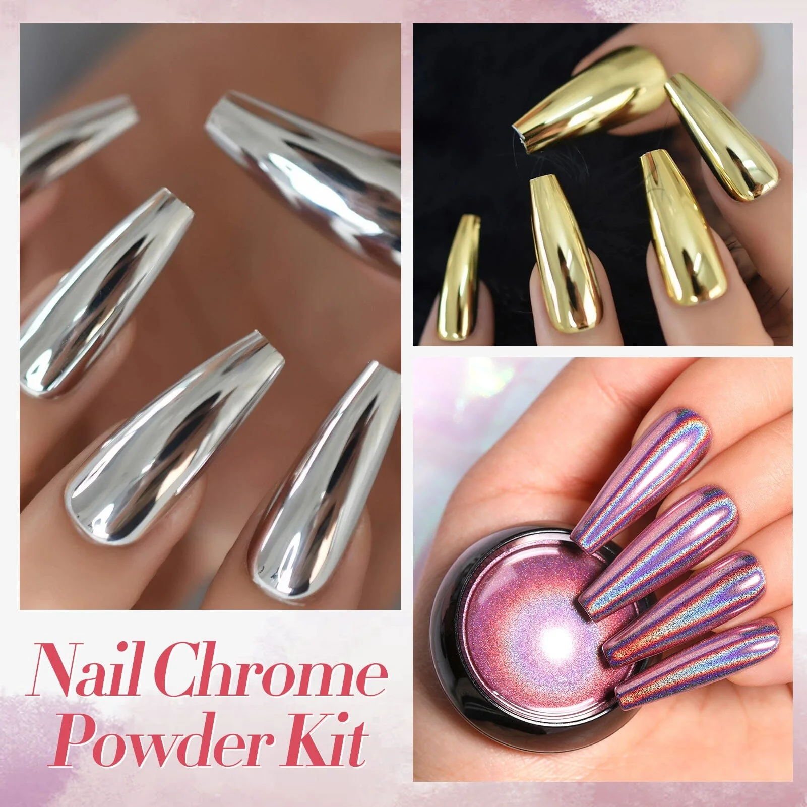 [US ONLY] 4 Boxes Metallic Chrome Nail Powder - Image 7