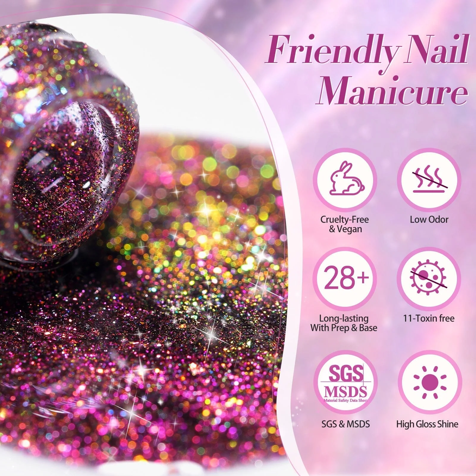 [US ONLY] 4 Colors 9D Flakies Reflective Cat Magnetic Gel 5ml - Image 14