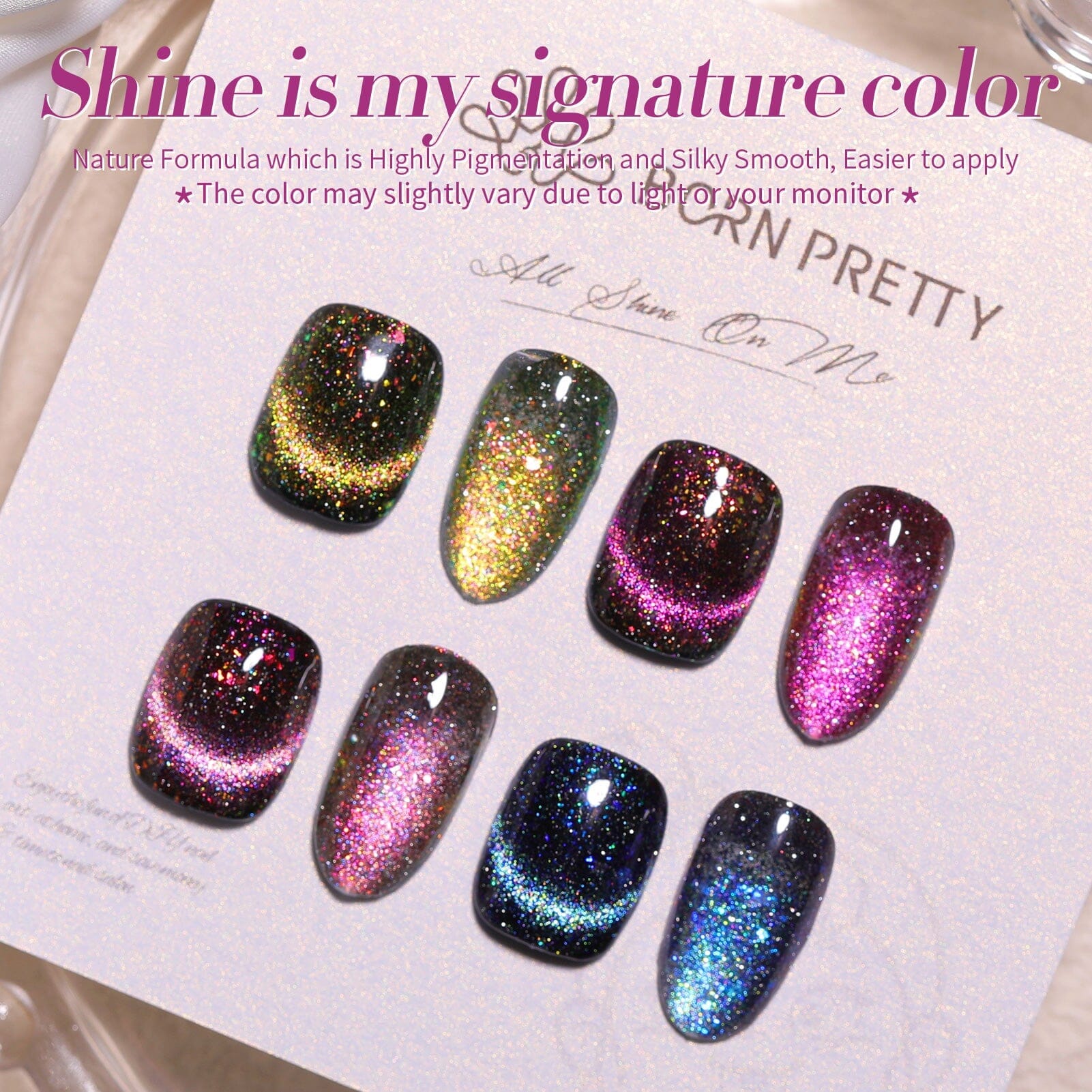 [US ONLY] 4 Colors 9D Flakies Reflective Cat Magnetic Gel 5ml - Image 9