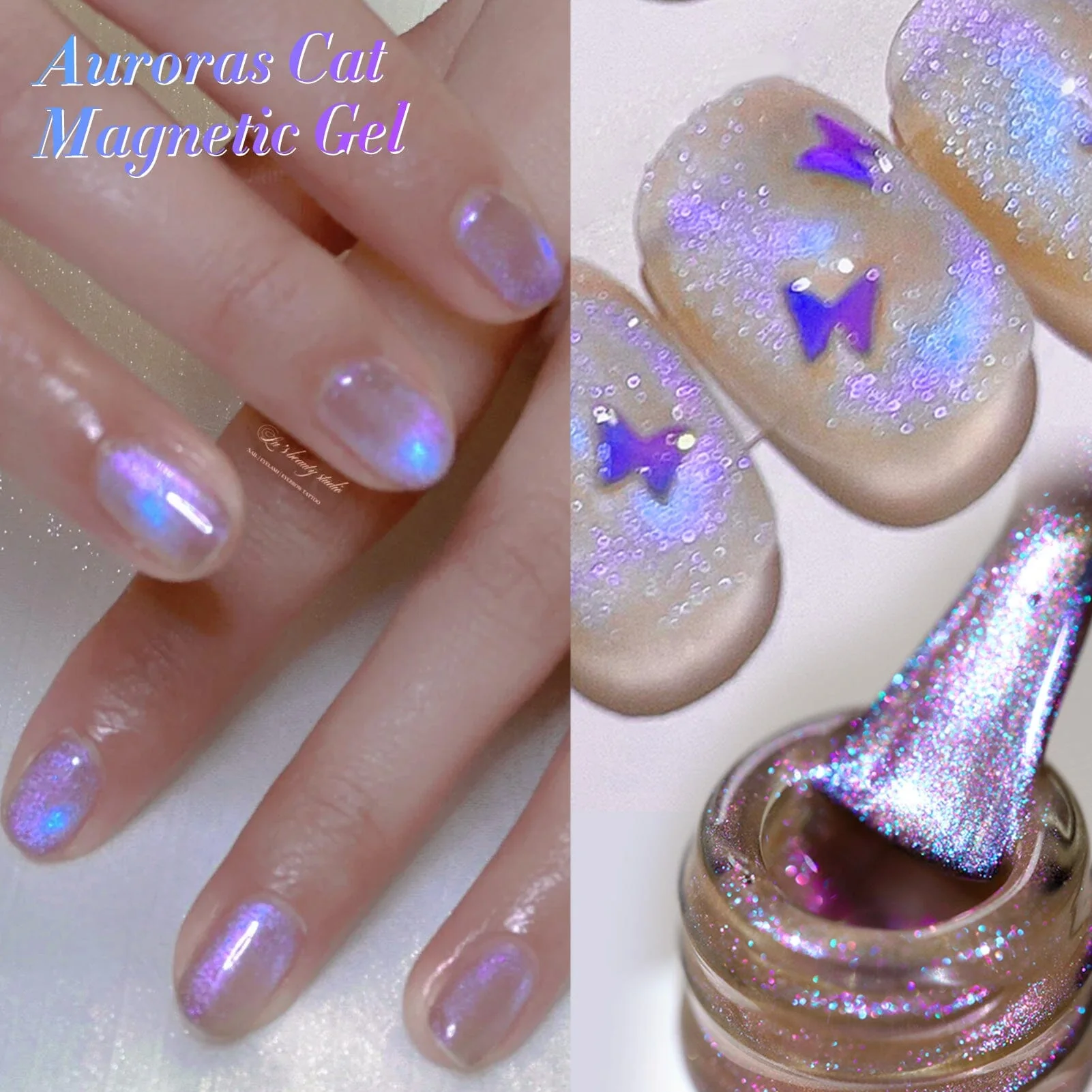 [US ONLY] 4 Colors Auroras Cat Magnetic Gel Polish Set 5ml - Image 5