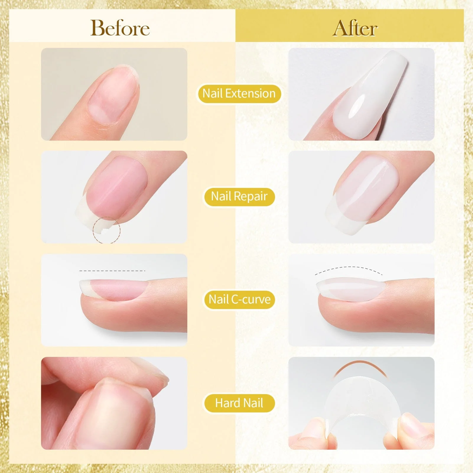 [US ONLY] 4pcs Extension Nail Kit Jelly White 60ml - Image 4