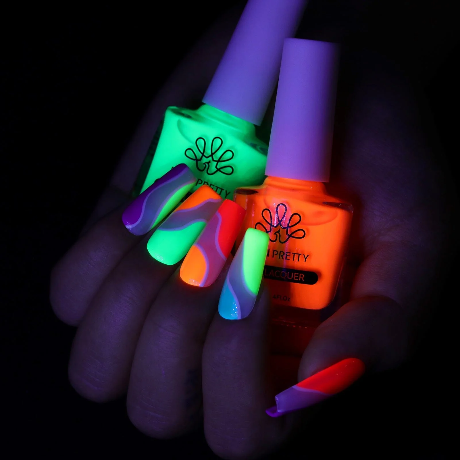 [US ONLY] 6 Colors Fluorescent Neon Nail Polish 10ml - Image 2