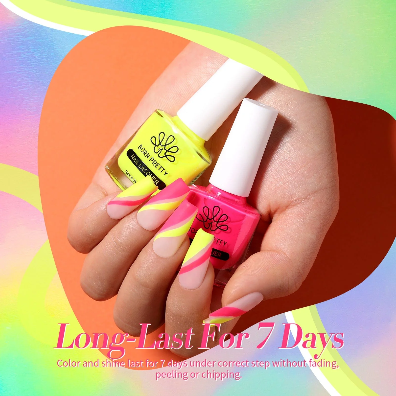 [US ONLY] 6 Colors Fluorescent Neon Nail Polish 10ml - Image 5
