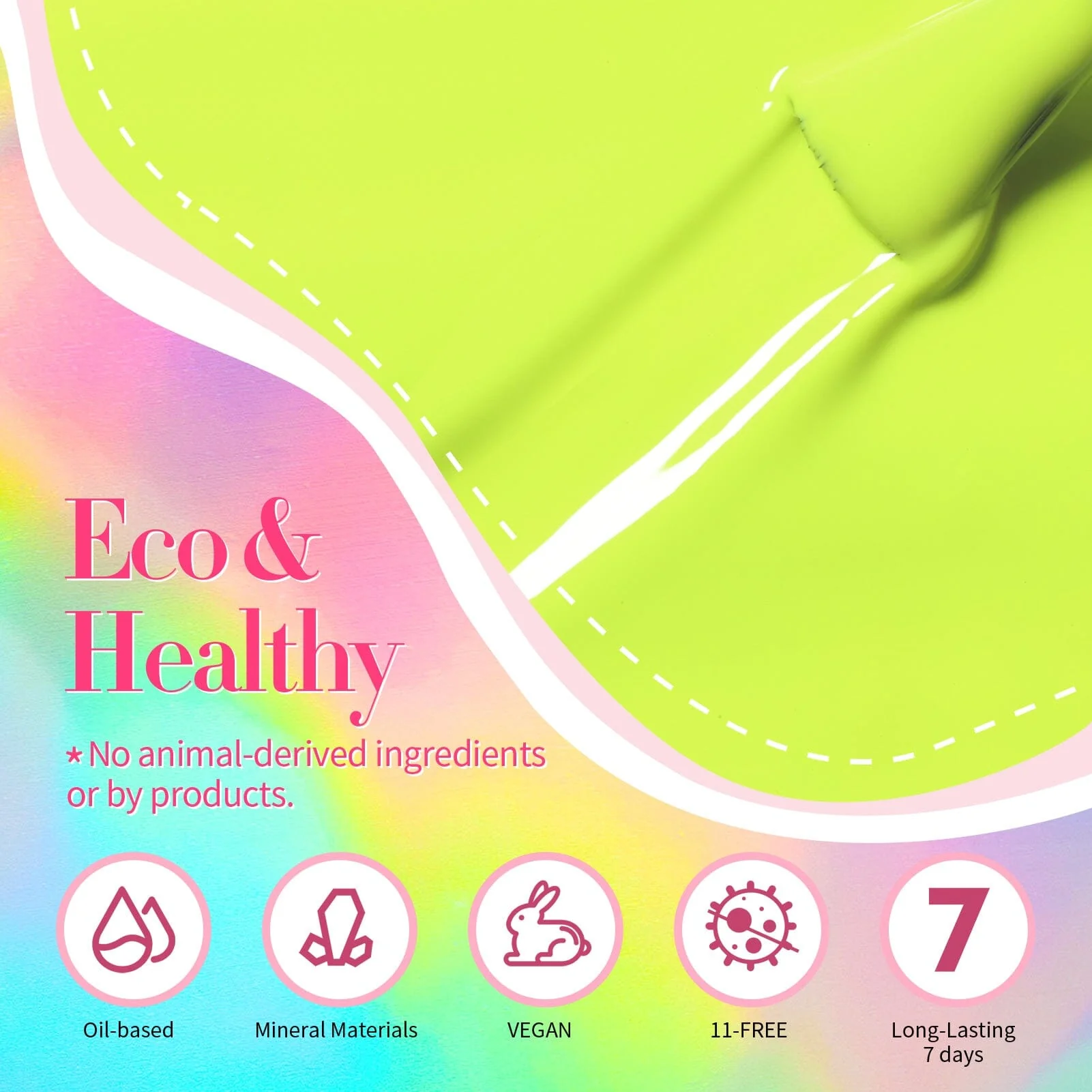 [US ONLY] 6 Colors Fluorescent Neon Nail Polish 10ml - Image 9