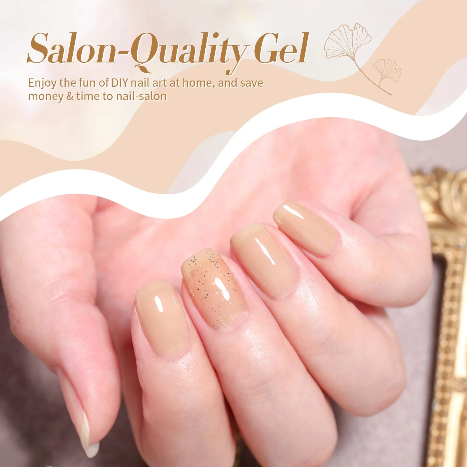 [US ONLY] 6 Colors Jelly Gel Polish Set White Nude 10ml - Image 6