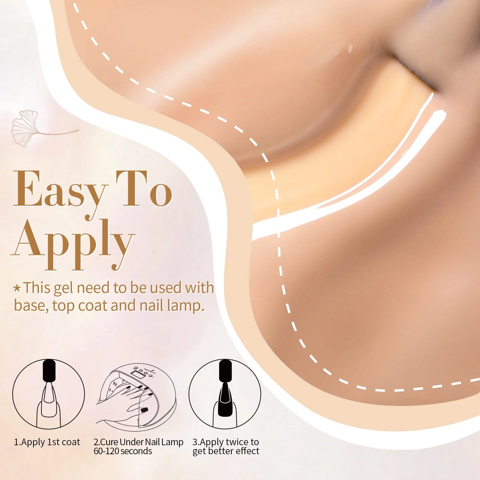 [US ONLY] 6 Colors Jelly Gel Polish Set White Nude 10ml - Image 9